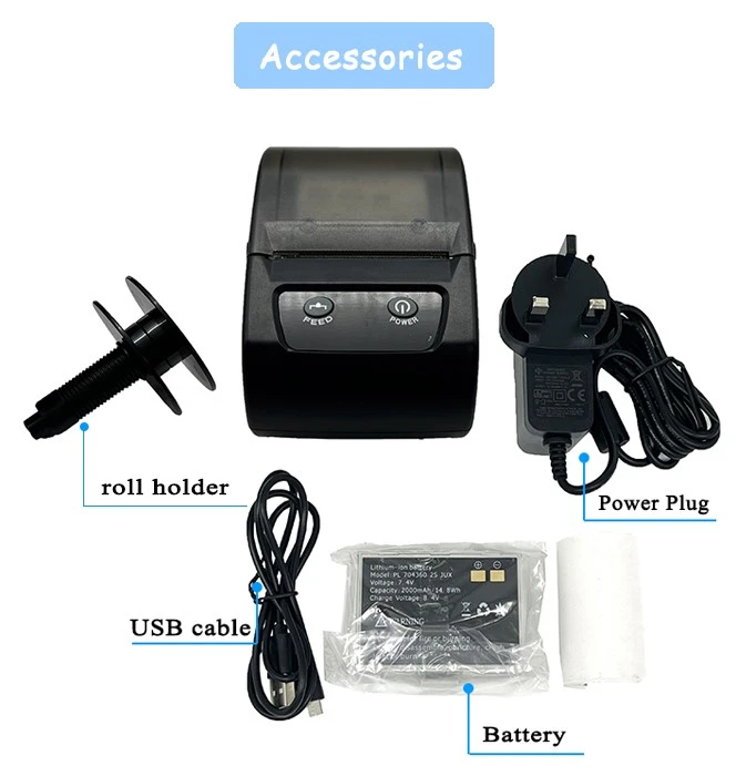 3-58mm portable label printer